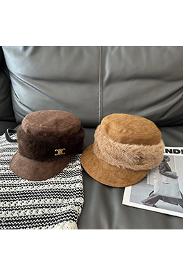 セリーヌスーパーコピー レディーススエードフラットトップベースボールキャップ