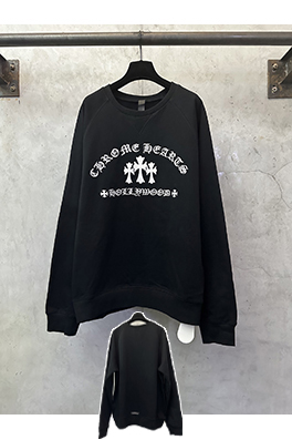 クロムハーツスーパーコピー クロス刺繍クルーネックスウェットシャツ