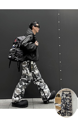 バレンシアガ Balenciaga カモフラージュスキーシリーズスキーパンツ