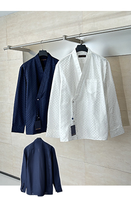 ルイヴィトン Nigo コラボレーションコレクション ポプリンVネックロングスリーブシャツ