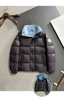 モンクレール Dervox ブルー ファットボーイ オーバーオール ショートパーカー ダウンジャケット