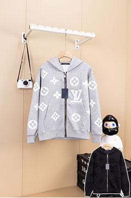 ルイヴィトン 秋冬メンズカジュアルフード付きスウェットシャツジャケット