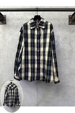 ロエベ チェック柄レザージップアップジャケット