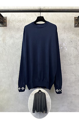 ルイヴィトン LV 袖口付きジャカードカシミアセーター