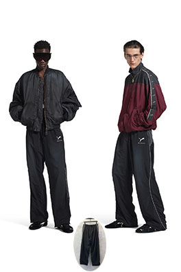 バレンシアガ Puma コラボレーションシリーズ ロゴ刺繍 カジュアルパンツ