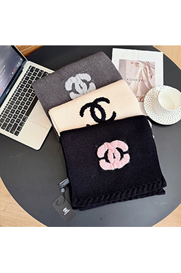 シャネルスーパーコピー 新しい刺繍入りカシミアニットスカーフ