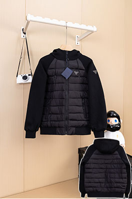 プラダスーパーコピー 新しいフード付きコットンジャケット