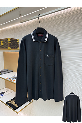 グッチ 刺繍入りピケコットンポロシャツ