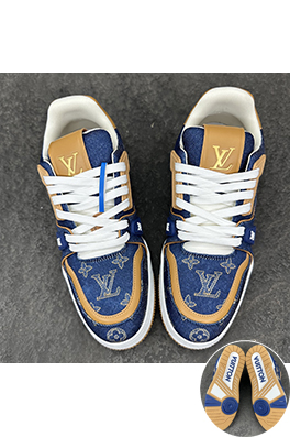 ルイヴィトン レトロなバスケットボールスタイルのスニーカー