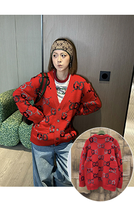 グッチスーパーコピー ウール混ジャカードカーディガン