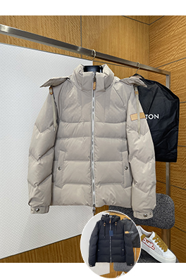ルイヴィトン LOUIS VUITTON 取り外し可能な袖パッチフードダウンジャケット