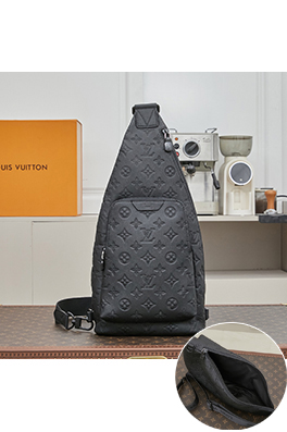 ルイヴィトン Duo Slingbag Monogram フルレザーエンボスチェストバッグ M26730