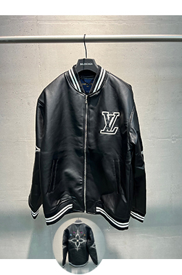 ルイヴィトン 新しい刺繍レザージャケット