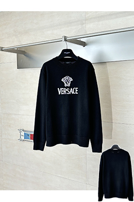 ヴェルサーチ メデューサロゴクルーネックニットセーター