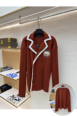 ルイヴィトンスーパーコピー プレッピースタイルのニットカーディガン