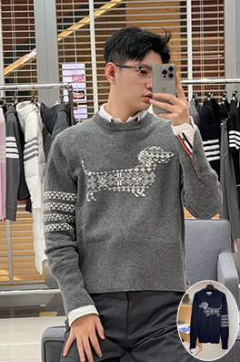 トムブラウン スノーフレークドッグウールクルーネックセーター