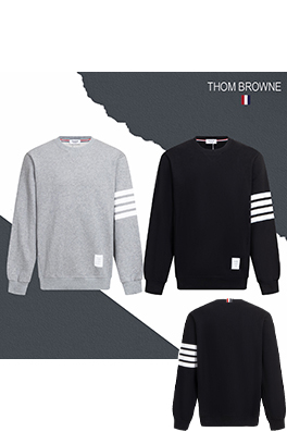 トムブラウンスーパーコピー クラシックな4ストライプのクルーネックスウェットシャツ