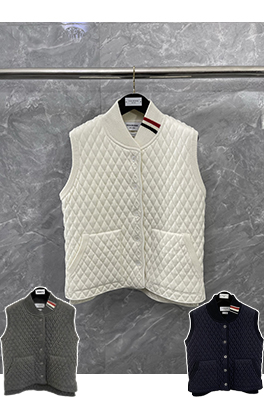 トムブラウンコピー 新しいダイヤモンド柄ウールカーディガンベスト