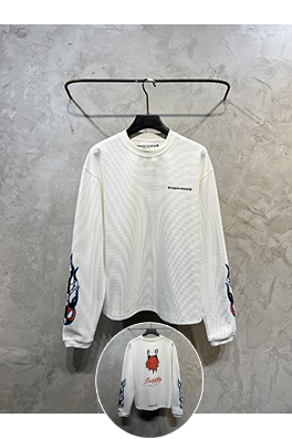 クロムハーツ Sinister 新しいクルーネックワッフルスウェットシャツ