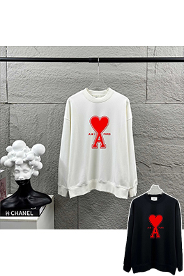 アミ クラシックハートフロックスウェットシャツ
