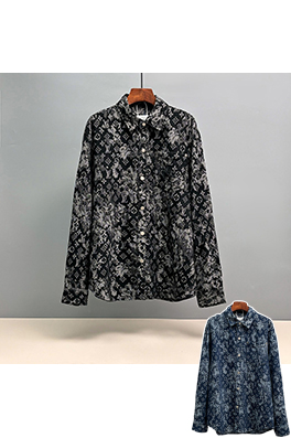 ルイヴィトン ジャカードデニム長袖シャツ