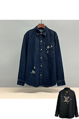 ルイヴィトン 新モデル刺繍デニムシャツ