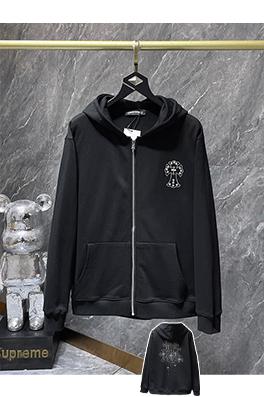 クロムハーツスーパーコピー ハンドメイドラインストーンクロススタッドスウェットシャツ