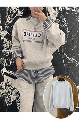 セリーヌ CELINE PARIS レタープリントクルーネックスウェットシャツ