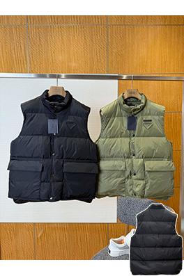 プラダ ファブリック トライアングル ロゴ ダウンベスト