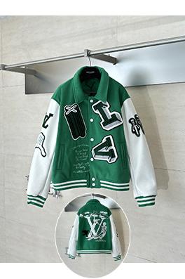 ルイヴィトンコピー オズの魔法い スカル パッチワーク ベースボール ジャケット