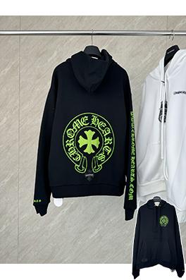 クロムハーツスーパーコピー 蛍光グリーンのサンスクリットプリントパーカー