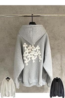 クロムハーツ 新作のフリース裏地付きジップアップスウェットシャツジャケット