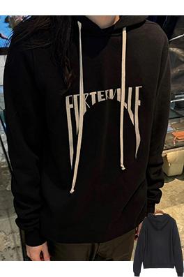 リックオウエンスコピー フード付き刺繍スウェットシャツ