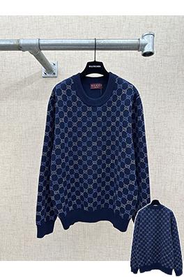 グッチコピー 両面ウール総柄ジャカードシリーズ クルーネック厚セーター