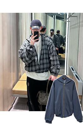 バレンシアガ Balenciaga 3M チェック柄刺繍リバーシブルジャケット