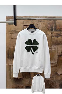 ディオールコピー 四つ葉の刺繍入りクルーネックスウェットシャツ