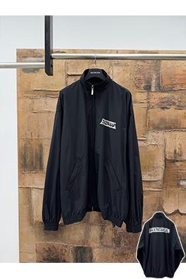 バレンシアガ Balenciaga テーププリントのジップアップジャケット