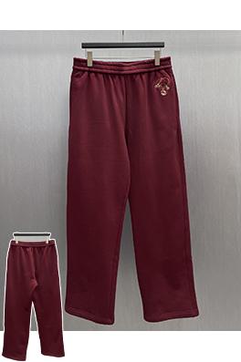 グッチ 刺繍入りニットコットンカジュアルパンツ