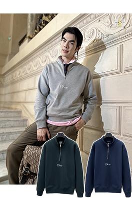 ディオール Dior 刺繍入りレターハーフジップスウェットシャツ