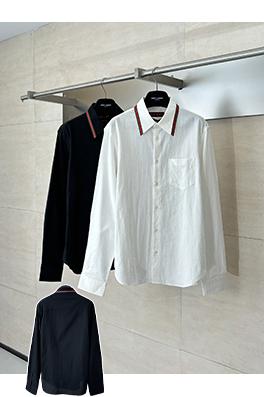 グッチスーパーコピー 尖った襟のシングルブレスト長袖シャツ