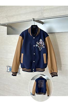 ルイヴィトンスーパーコピー 手作りのビーズラインストーンパッチワークベースボールジャケット