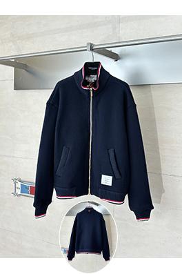 ルイヴィトン コーヒー色の刺繍入り文字入りラムウールジャケット