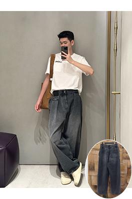 ロエベスーパーコピー レザーラベルウォッシュドジーンズ