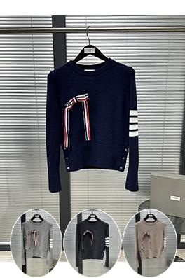 トムブラウン レディースボウタイプルオーバーウールセーター