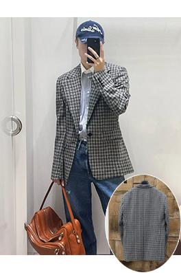 アクネストゥディオズスーパーコピー ウールチェック柄スーツジャケット