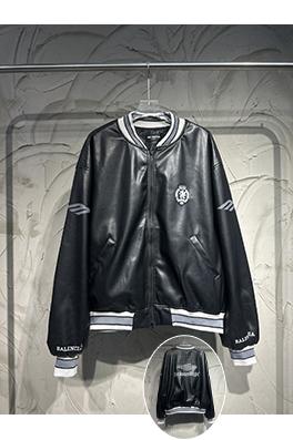 バレンシアガ Balenciaga Football フットボールシリーズ ヘビー刺繍レザージャケット ベースボールジャージ
