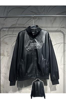 バレンシアガ Balenciaga LUXURY 新作パッチワークレザー刺繍スタンドカラーボンバージャケット