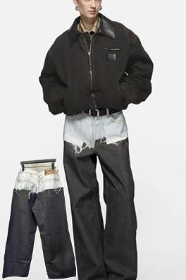 アクネストゥディオズ Acne Studios 3D プリントドレスパンツ/フェイクツーピースジーンズ