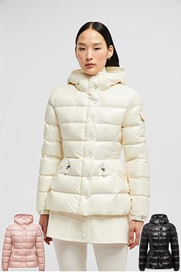 モンクレール Barante スリムウエストのレディースショートダウンジャケット