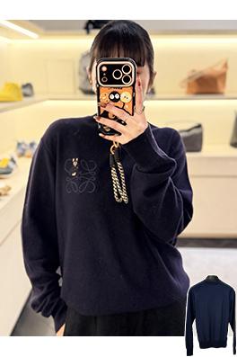 ロエベコピー 刺繍ロゴニットセーター